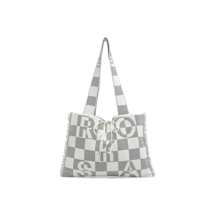 ROSA.K Blended Material Tote Bag, Handbag, Shoulder Bag Large Size Unisex Multicolor-0
