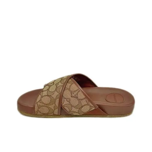 COACH Crossover Sandals Brown