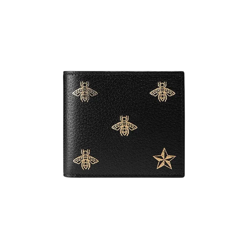 GUCCI Cow Leather Wallet Men's Black-0
