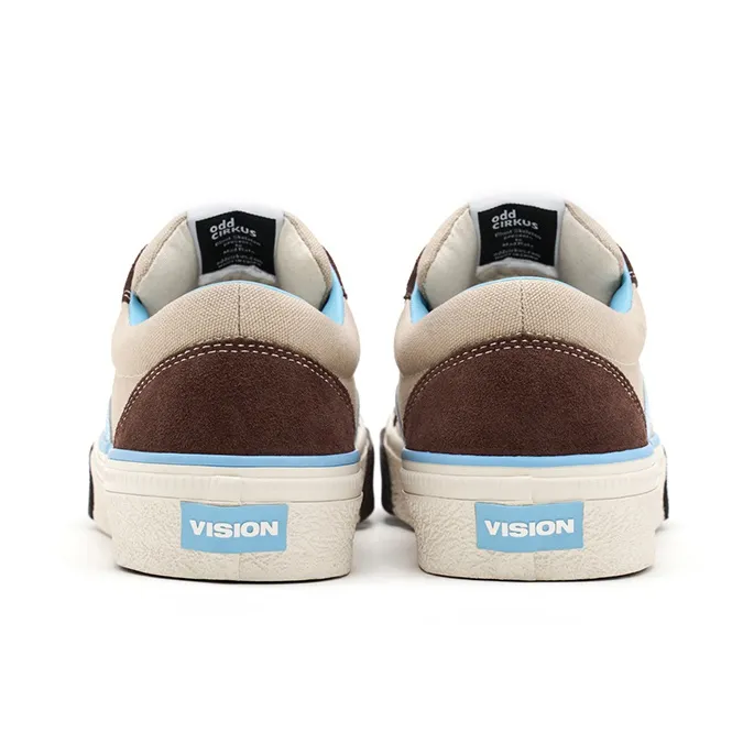 OddCIRKUS x Vision Street Wear Astley Pro Low Top Skateboard Shoes Unisex Chocolate Light Blue Multicolor-4
