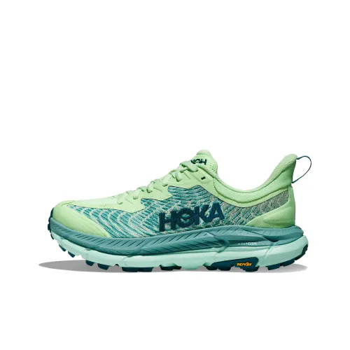 HOKA ONE ONE Mafate Speed 4 Running Shoes Women's Low-Top Lime/Dusty Blue