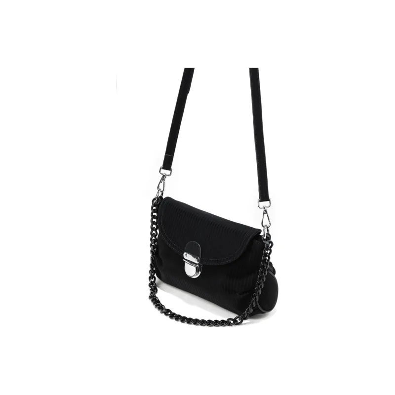 RUIGOR Fabric Shoulder Bag Hobo Bag Shoulder Bag Crossbody Bag Women's Black White-9
