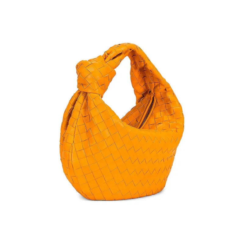 Bottega Veneta JODIE Intrecciato Woven Sheepskin Shoulder Bag Handbag Women's Orange-1
