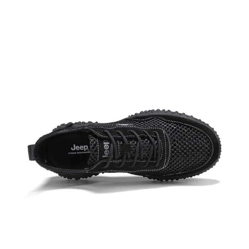 Jeep Wear resistant, Lightweight, Breathable, And Non slip. River Trekking Shoes Men's Black-3