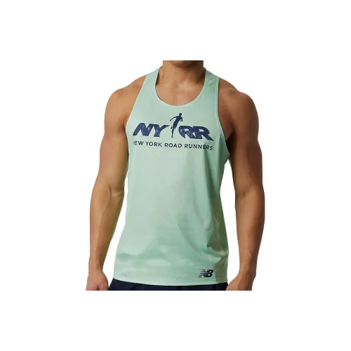 New Balance Nyrr Run For Life Tank Tops Men Green