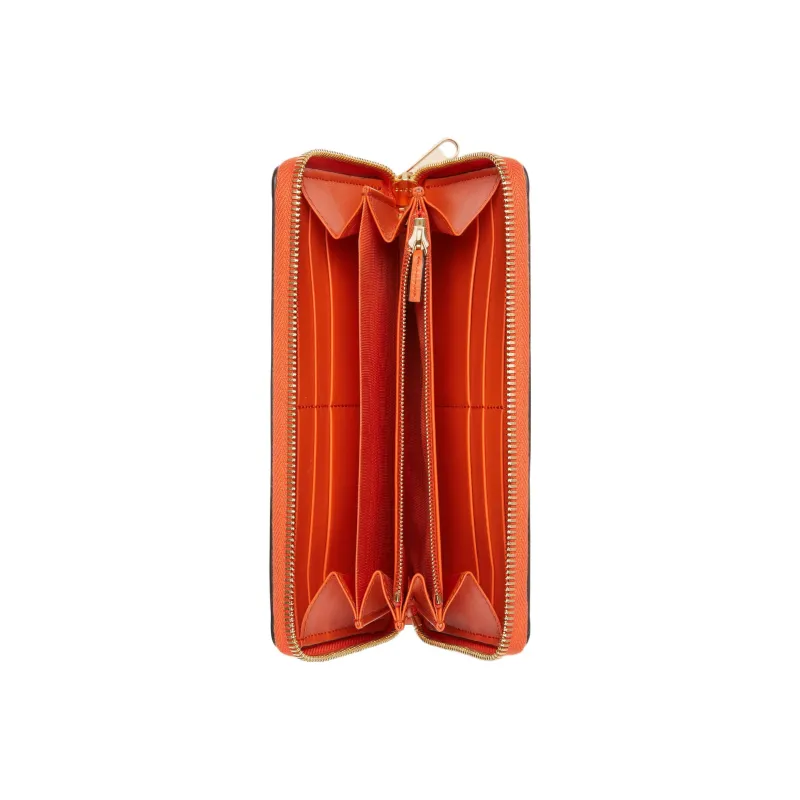 GUCCI GG Matelassé Leather Clutches Wallets Small Size Women's Orange-3