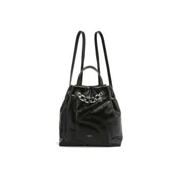 ROSA.K Cow Leather Backpack Medium Size Women's Black/White