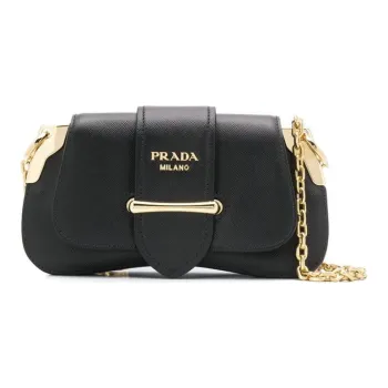 PRADA Sidonie Calfskin Shoulder Bag Crossbody Bag Regular Women's Black