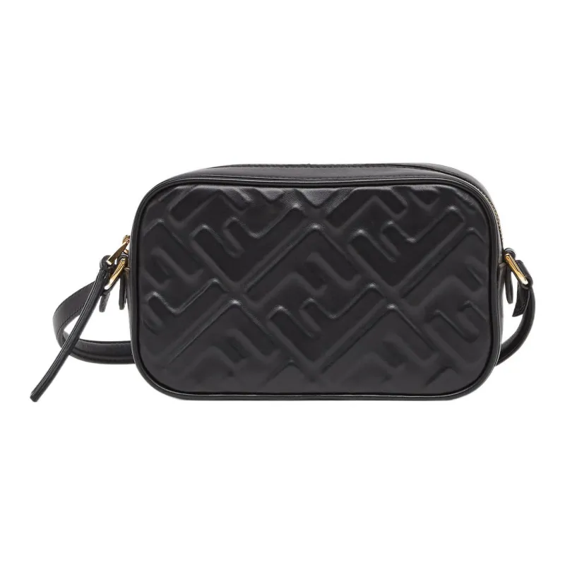 FENDI Calfskin Shoulder Bag Crossbody Bag Mini Women's Black-0