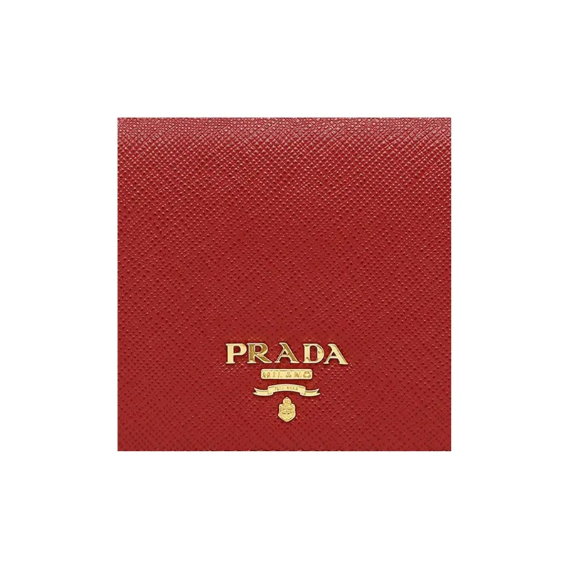 PRADA Cow Leather Coin Purses Wallets Regular Women's Red-5