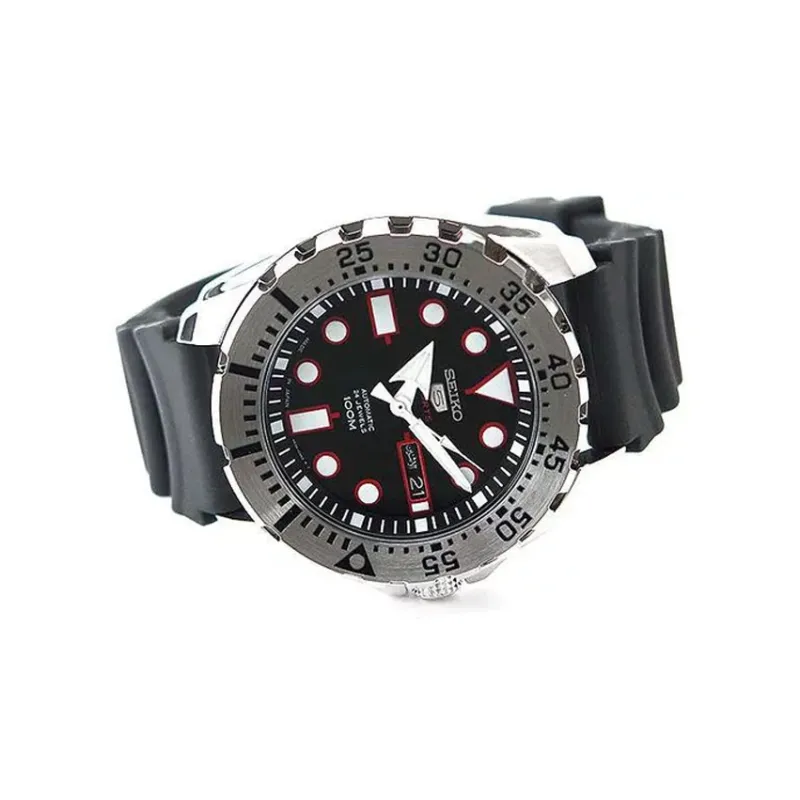 SEIKO SEIKO5 Collection Automatic Mechanical Movement Resin Strap Watch Men's Watches Black Dial-2