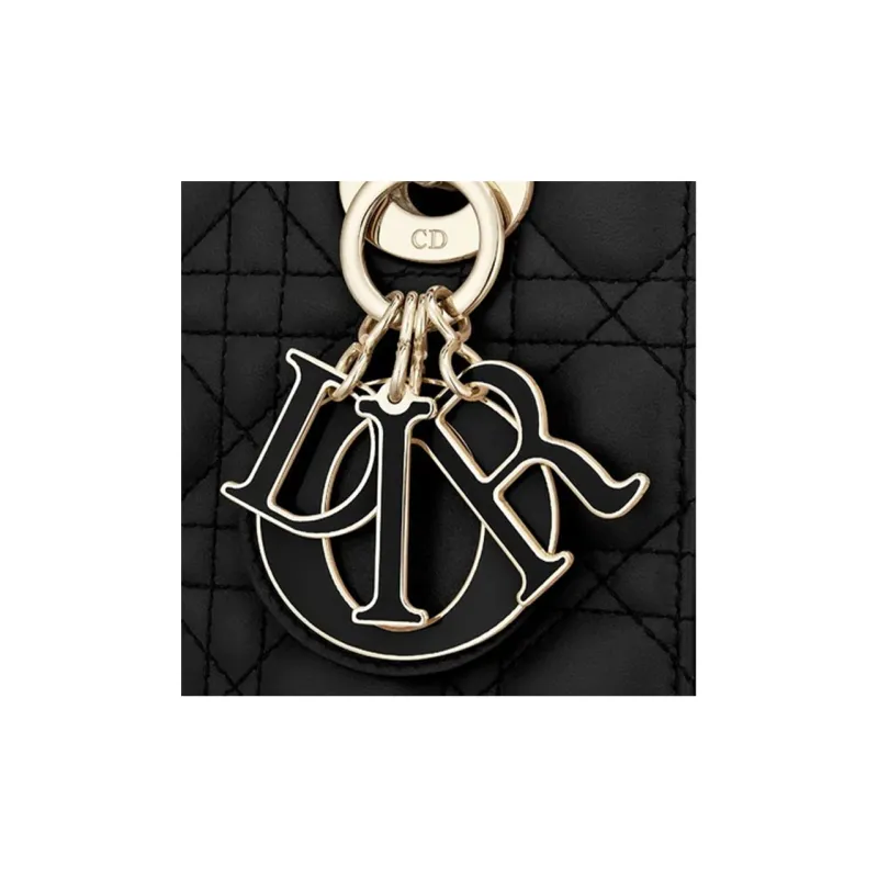DIOR Lady DiorMy ABCDior Sheepskin Lady Dior Bag, Shoulder Bag, Crossbody Bag, Handbag Trumpets Women's Black-4