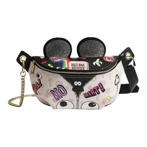 EYE THEME Crossbody Bags Black With Pink