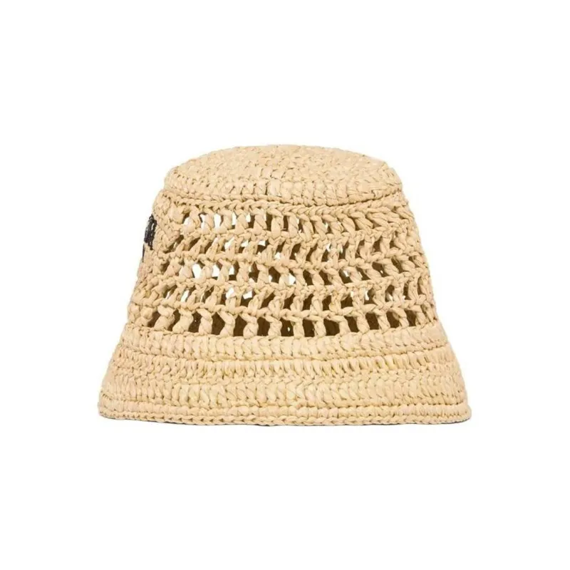 PRADA Raffia Bucket Hat-0