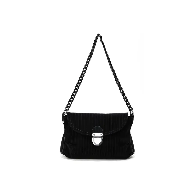 RUIGOR Fabric Shoulder Bag Hobo Bag Shoulder Bag Crossbody Bag Women's Black White-1
