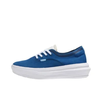 Vans Authentic Overt Cc Anti-Slip Wear-Resistant Low-Top Skateboard Shoes Unisex White Blue