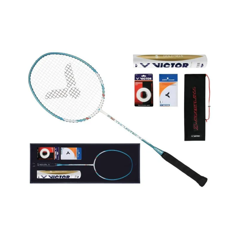 VICTOR Raid Collection TK 280 Badminton Rackets Offensive Hard Head Entry Level Unisex Single Grip Ocean Green-11