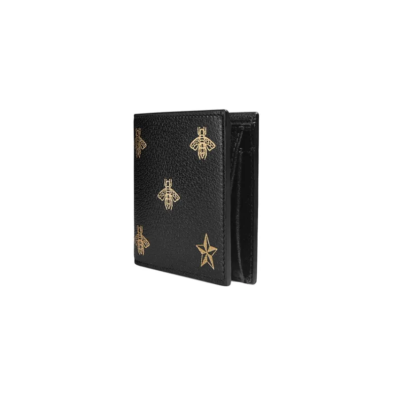 GUCCI Cow Leather Wallet Men's Black-2