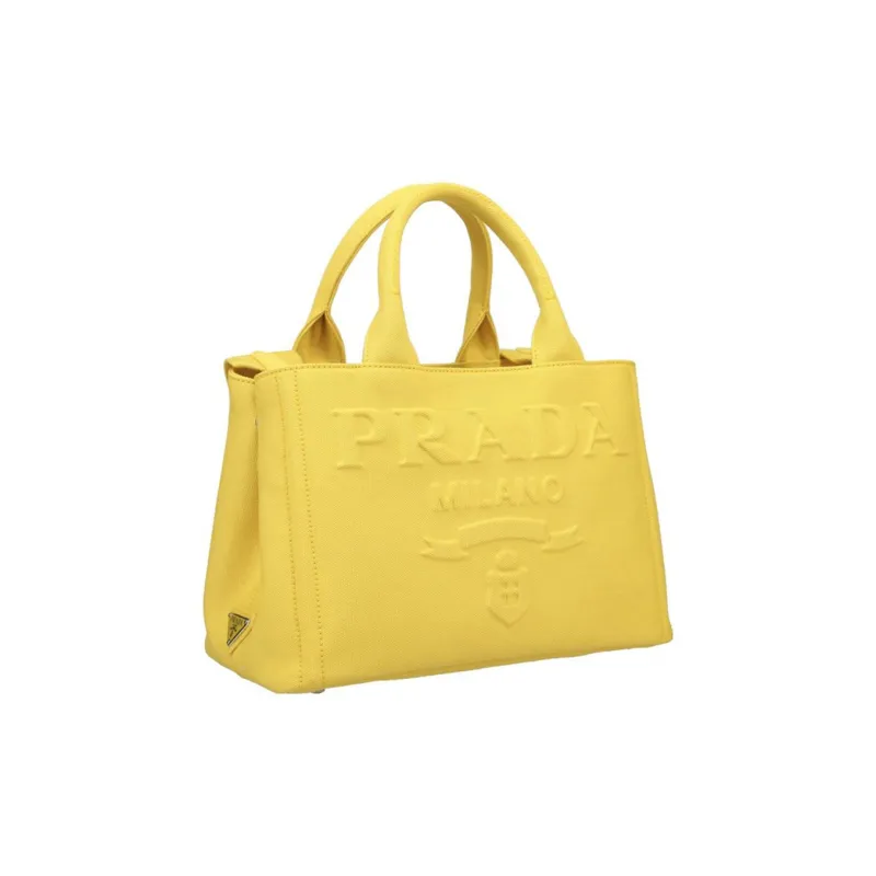 PRADA Canvas Canvas Bag Shoulder Bag Crossbody Bag Handbag Regular Women's Yellow-1
