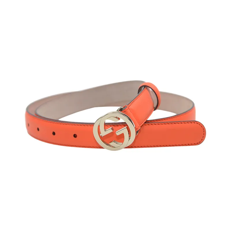 GUCCI Leather Belts Women's Orange-0