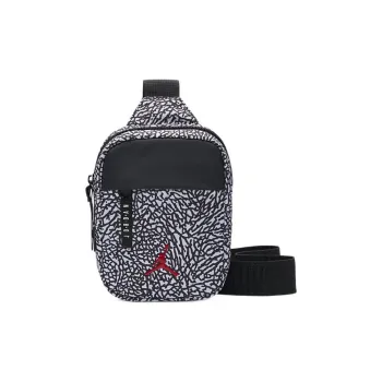 Jordan Cotton Nylon Shoulder Bag Crossbody Bag Sling Bag Fanny Pack Regular Unisex Black Element Print
