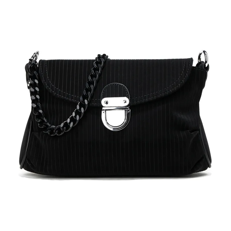 RUIGOR Fabric Shoulder Bag Hobo Bag Shoulder Bag Crossbody Bag Women's Black White-3