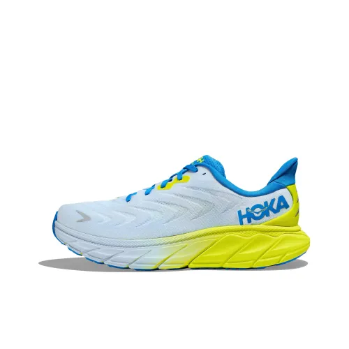 HOKA ONE ONE Arahi 6 Running Shoes Men Low-Top Frost Blue/Moonlit Grass Green