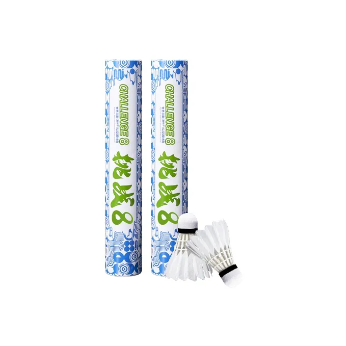 KUMPOO Challenge 8 Duck Feather Shuttlecock 12 Pack Duck Feather Small Board Duck Feather Training Shuttlecocks-9
