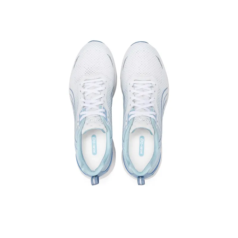 DO WIN Cushioning Anti Slip And Wear Resistant Low Top Casual Running Shoes Unisex White Blue-1