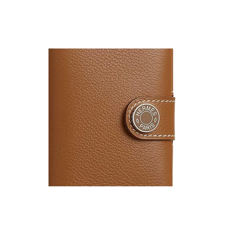 HERMES R.M.S Evercolor Calfskin Card Holder Men's Brown-2