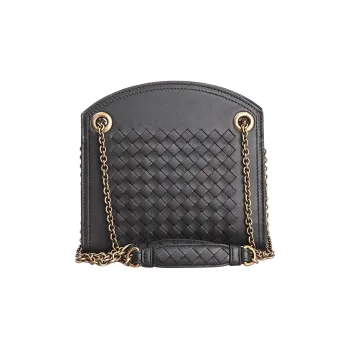 Bottega Veneta Sheepskin Shoulder Bag Crossbody Bag Women's Black