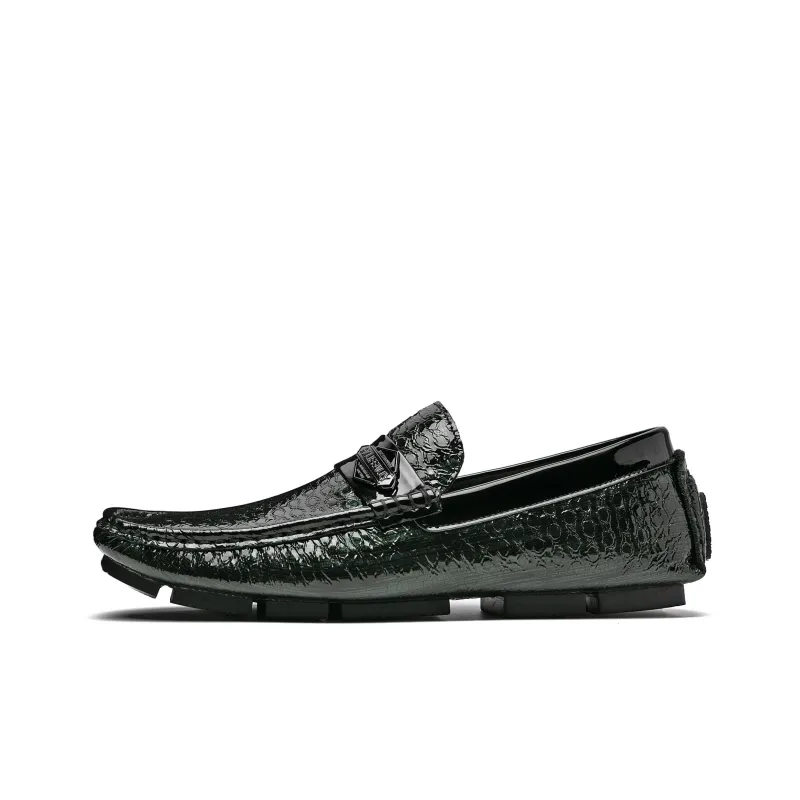 HLA Men's Casual Shoes Men Low Top Black/Red/Black Green-16