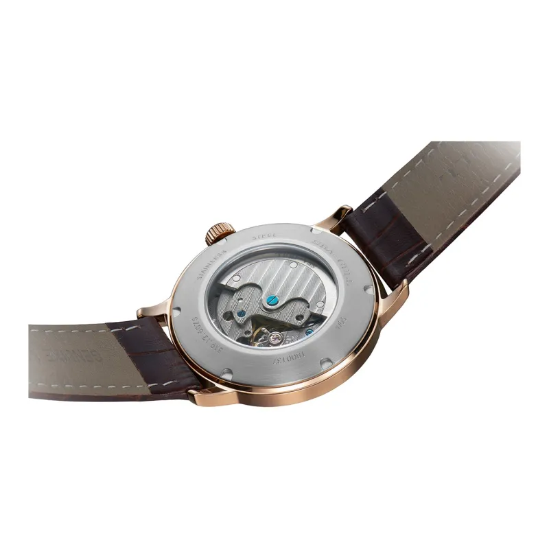 Sea Gull National Collection Automatic Mechanical Movement Genuine Leather Strap Watch Men's Watches White Dial-2