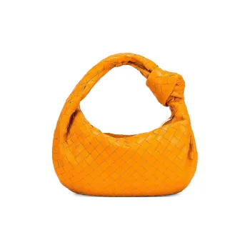 Bottega Veneta JODIE Intrecciato Woven Sheepskin Shoulder Bag Handbag Women's Orange