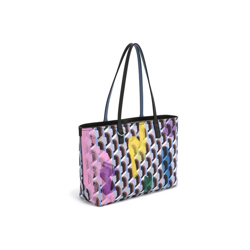 ROSA.K All Over Print Tote Bag, Shopping Bag, Handbag, Shoulder Bag Tubas Women's Multicolor-54