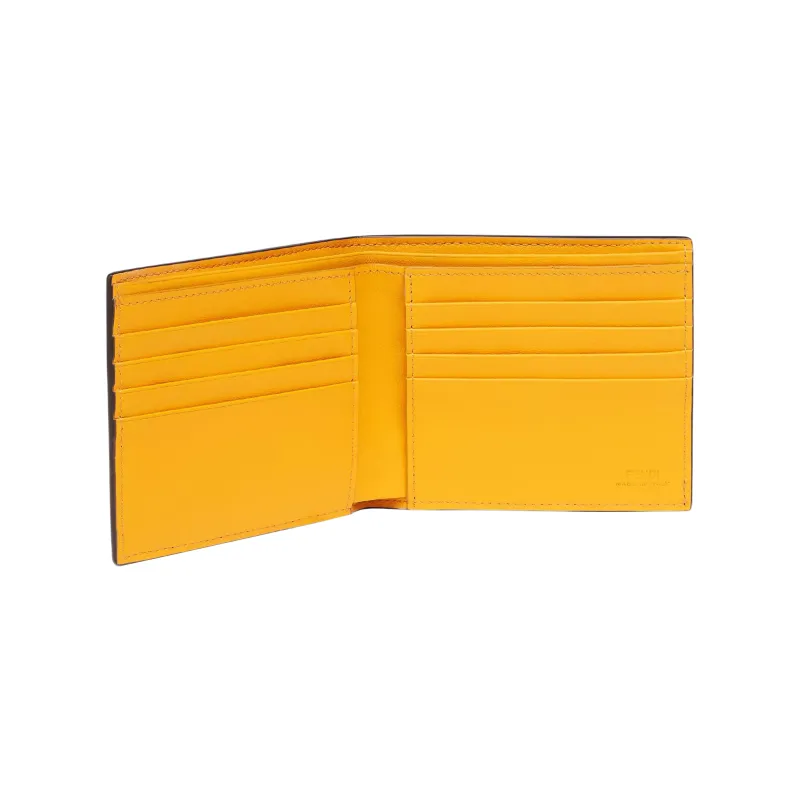 FENDI Calfskin Wallet Men's Orange-2