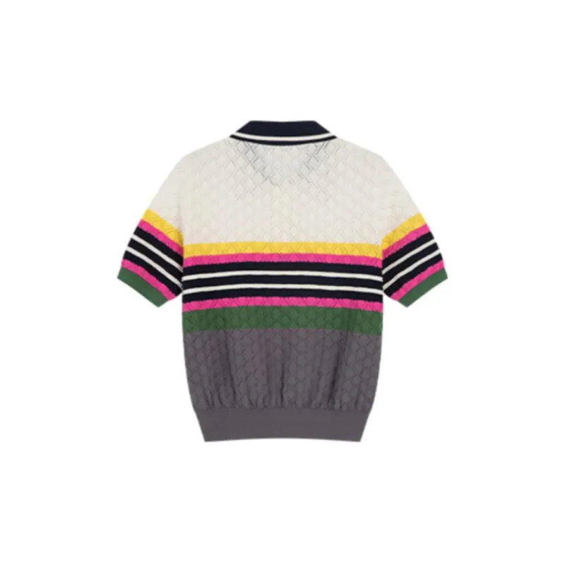 UOOYAA Polo Shirts Women's Stripes-1