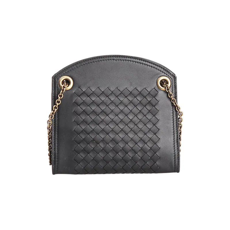 Bottega Veneta Sheepskin Shoulder Bag Crossbody Bag Women's Black-2