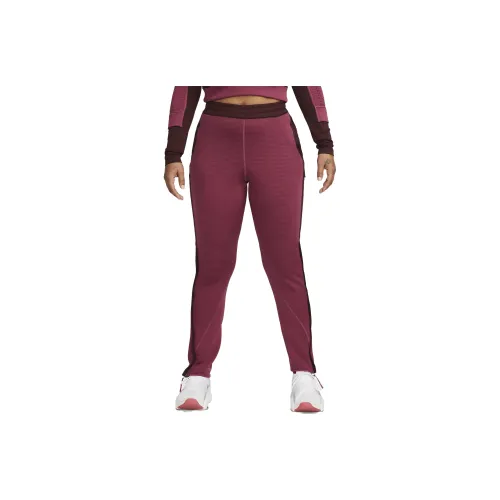 Nike THERMA-FIT ADV Knitted Sweatpants Women's Red Wood Color