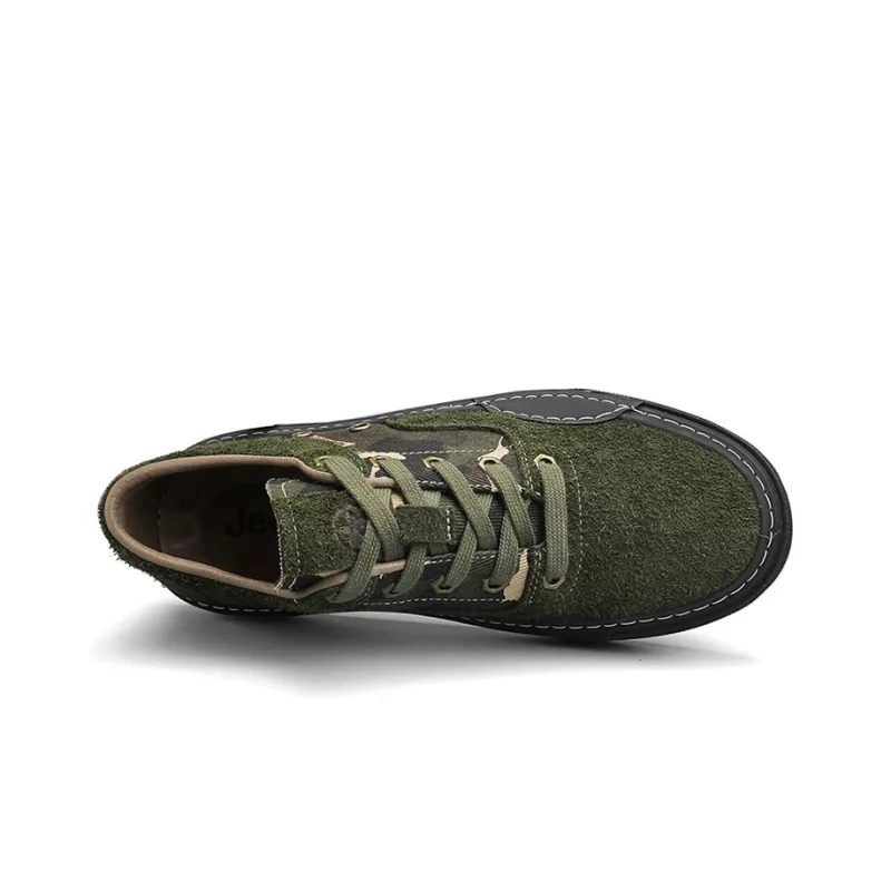 Jeep Abrasion Resistant, Lightweight, And Breathable Low Top Skateboard Shoes Men's Army Green-3