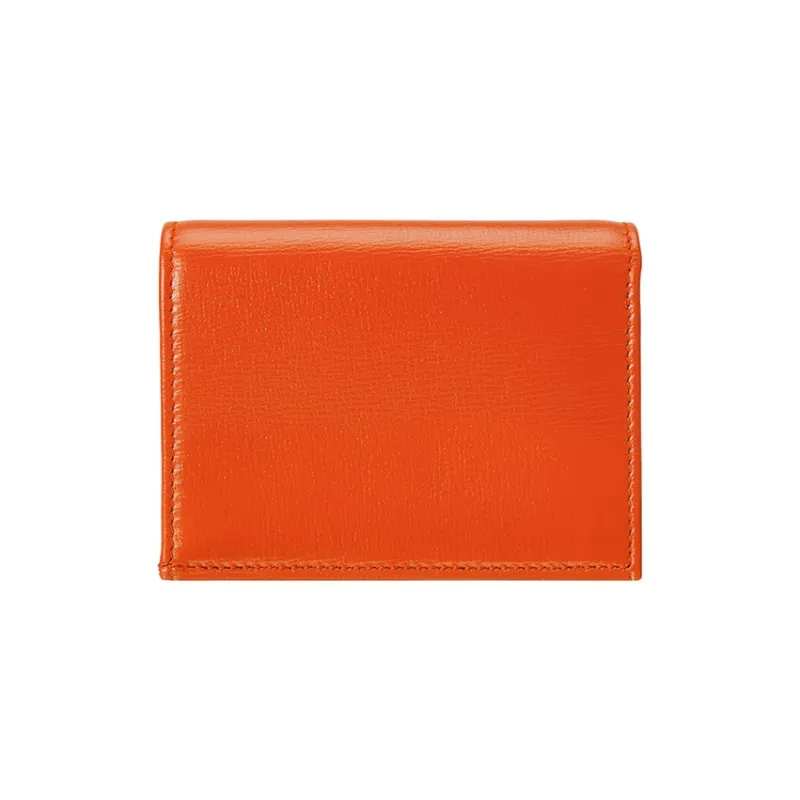 GUCCI Horsebit Leather Wallet Women's Orange-2