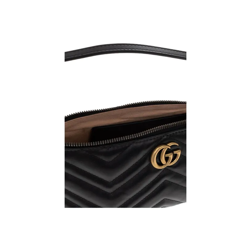 GUCCI GG Marmont Leather Handbag Shoulder Bag Women's Black-3