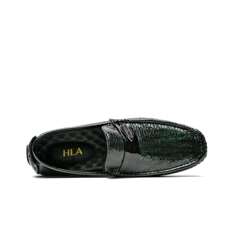 HLA Men's Casual Shoes Men Low Top Black/Red/Black Green-18
