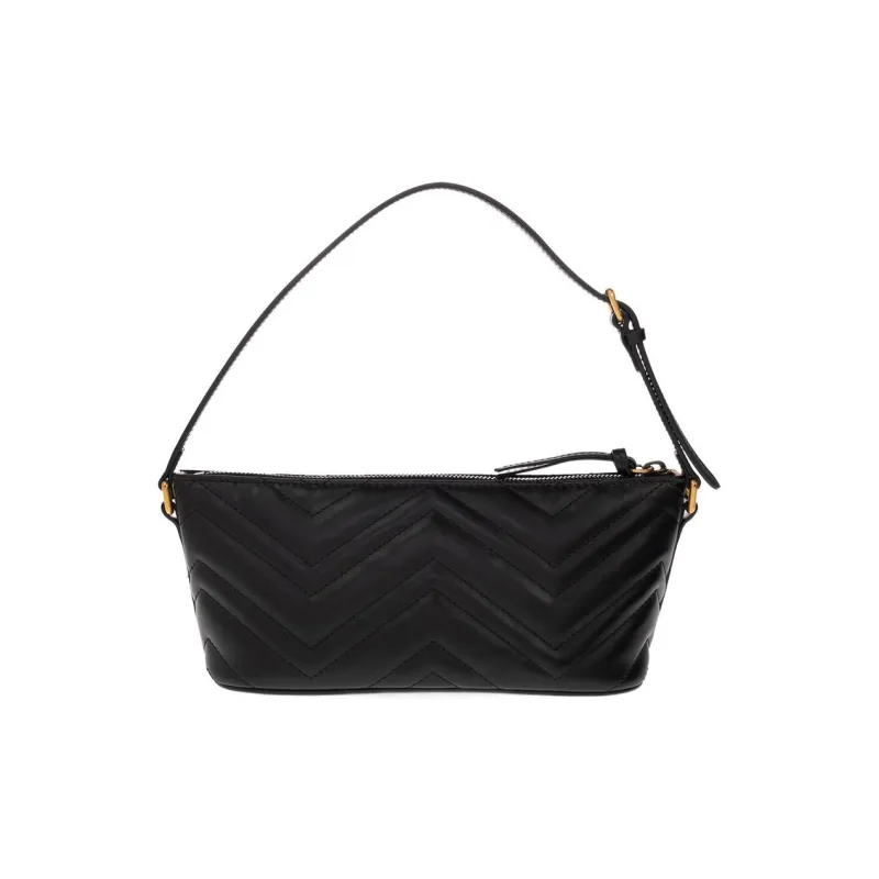 GUCCI GG Marmont Leather Handbag Shoulder Bag Women's Black-2