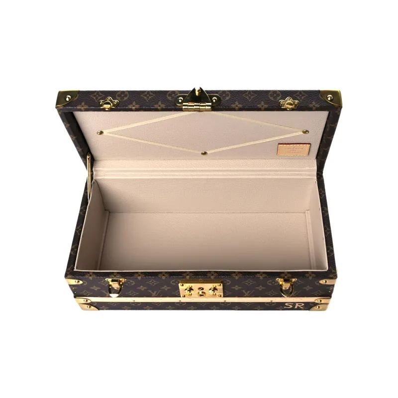 LOUIS VUITTON Canvas With Wooden Strip Base Flower Boxes Storage Unisex Brown-4