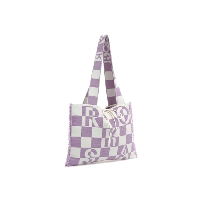ROSA.K Blended Material Tote Bag, Handbag, Shoulder Bag Large Size Unisex Multicolor-13