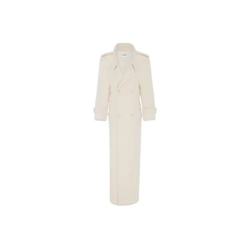 SAINT LAURENT SS23 Coats Women's Beige