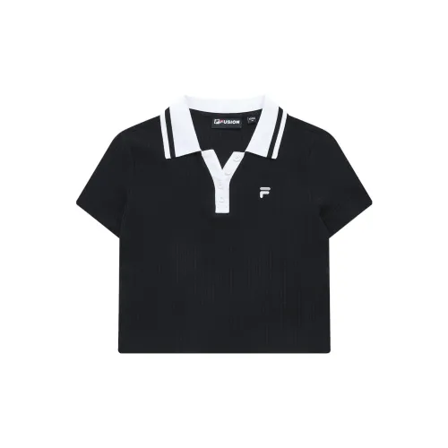 FILA FUSION Polo Shirts Women's Black