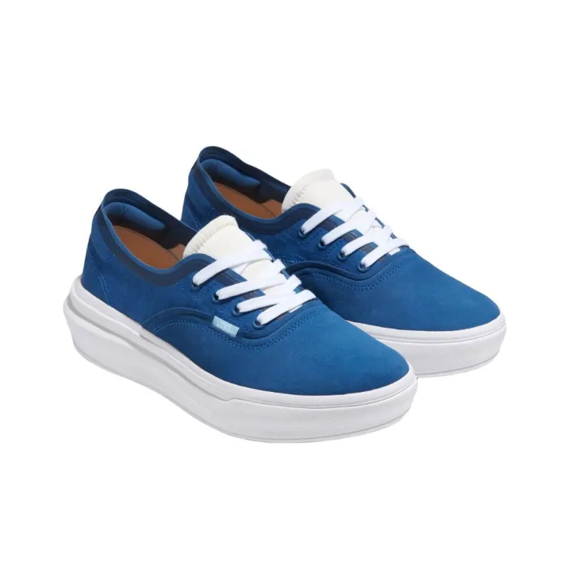 Vans Authentic Overt Cc Anti Slip Wear Resistant Low Top Skateboard Shoes Unisex White Blue-1