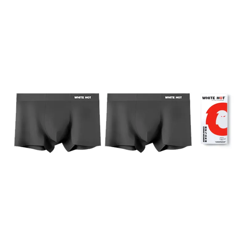 WHITE HOT Underpants Men's Gift Box Set Solid Color-2